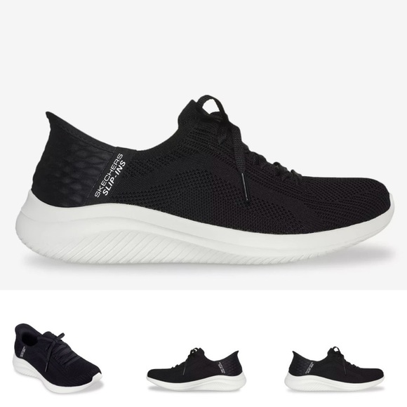 Skechers Hands Free Slip-Ins Ultra Flex 3.0 Brilliant Path Sneaker in Black Sz 6 - Picture 3 of 11